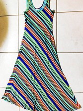 Dress Womens CALVIN KLEIN Multi Colored Sleeveless Tent Dress Sz 2 Wide Hem EUC