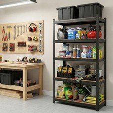 Giantz Garage Shelving 1.6X0.8m Warehouse Shelves Storage Rack Pallet Black