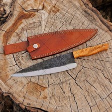 Handmade D2 Steel Kitchen Chef Knife Wood Handle Forged Sharp Blade