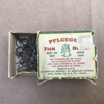PFLUEGER  FISH HOOKS 90+ COUNT    1 & 1/2   INCHES  BRONZED  RUST  PROOF