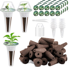 66pcs Hydroponic Seed Pod Kit - 15 Grow Sponges, 15 Baskets, 20 Labels, Tweezer	 0.26 per gallon