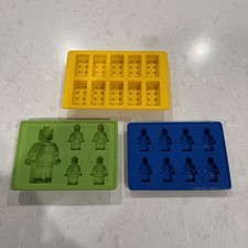 Lego Candy Molds Silicone Brick and Minifigure Lot of 3