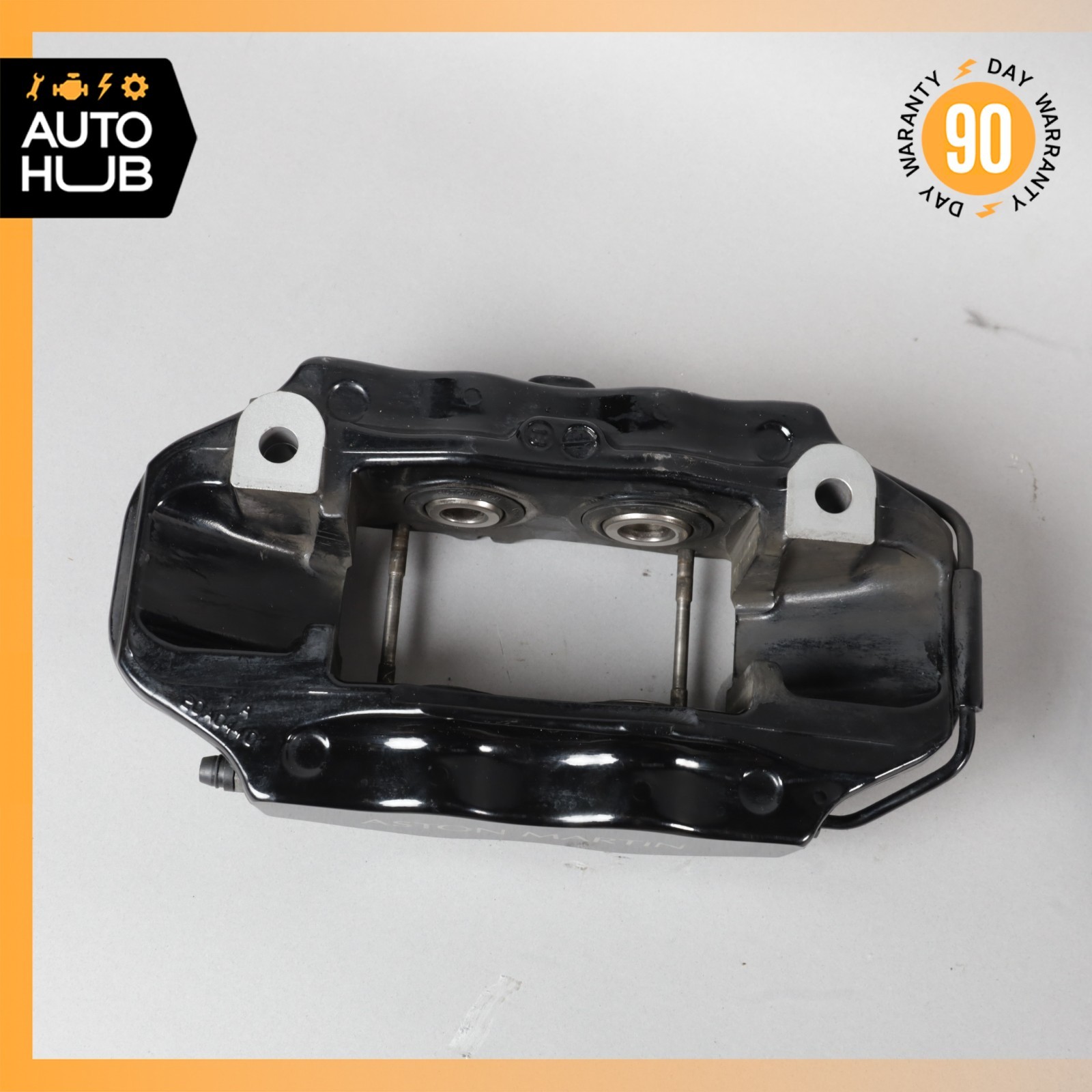 08-18 Aston Martin DB9 DBS Rear Brake Calipers Set Black AD232C465CA OEM 22k