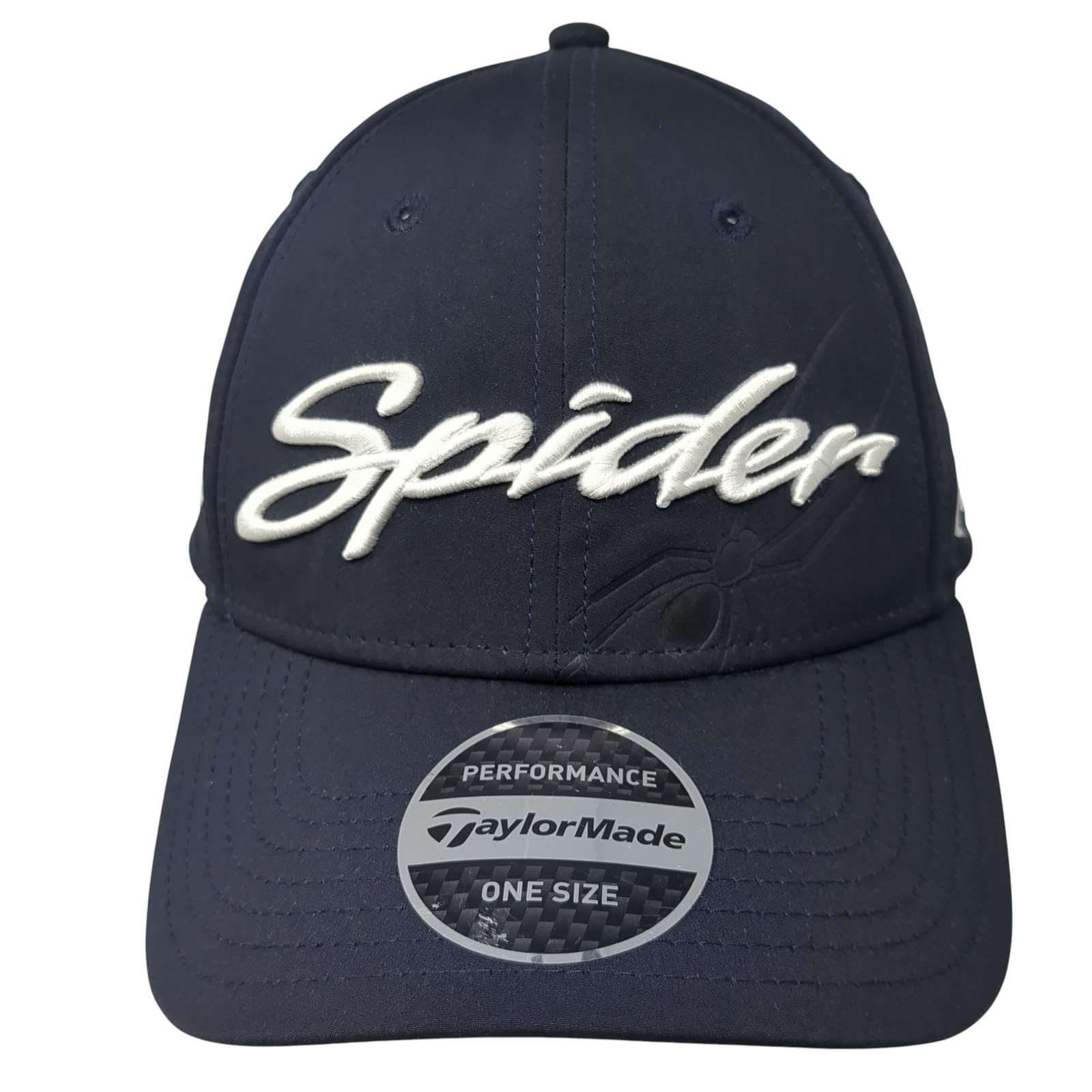 Spider Strapback Hat Blue One Size Adjustable Emb… - image 1