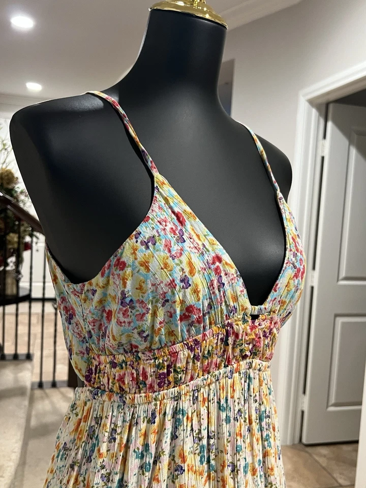 Angie Tie Back Floral Mini Dress Size L - Image 4 of 4