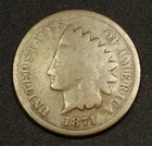 1871 Indian Head Cent Shallow "N" Semi-Key Date FS-901 Good Free Shipping
