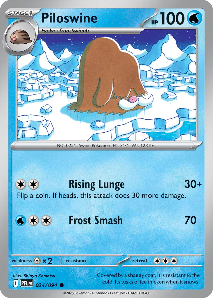 Piloswine 24/94 Common | Phantasmal Flames | Pokemon Card