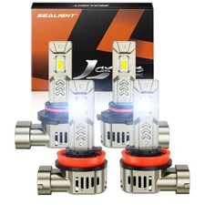 SEALIGHT 9005 H11 LED Headlight Bulbs Combo 68000LM 6500K Bright White 4PCS