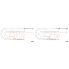 2x COFLE Handbremsseil Seilzug Feststellbremse für Peugeot 308 SW I 4E_ 4H_