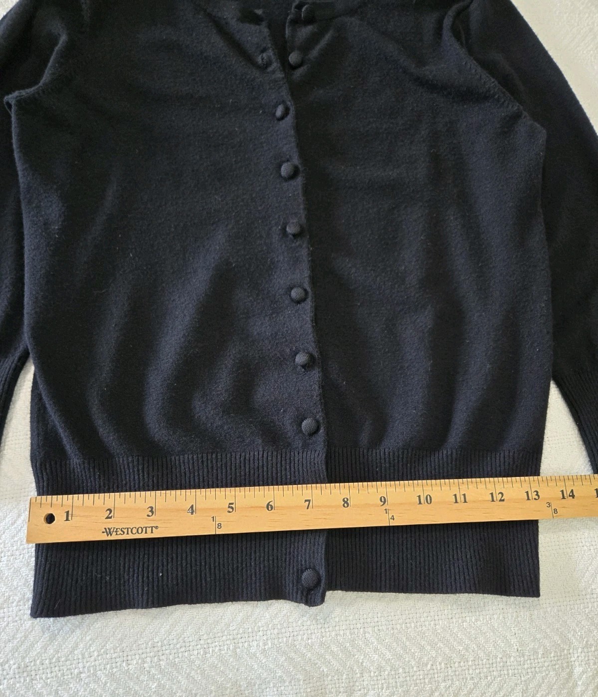 Grace Elements Womens Black Button Down Thin Knit… - image 6