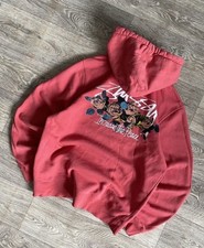 STUSSY Basic Stock Logo Hoodie Sweatshirt Men's Medium M Coral Pink Pullover