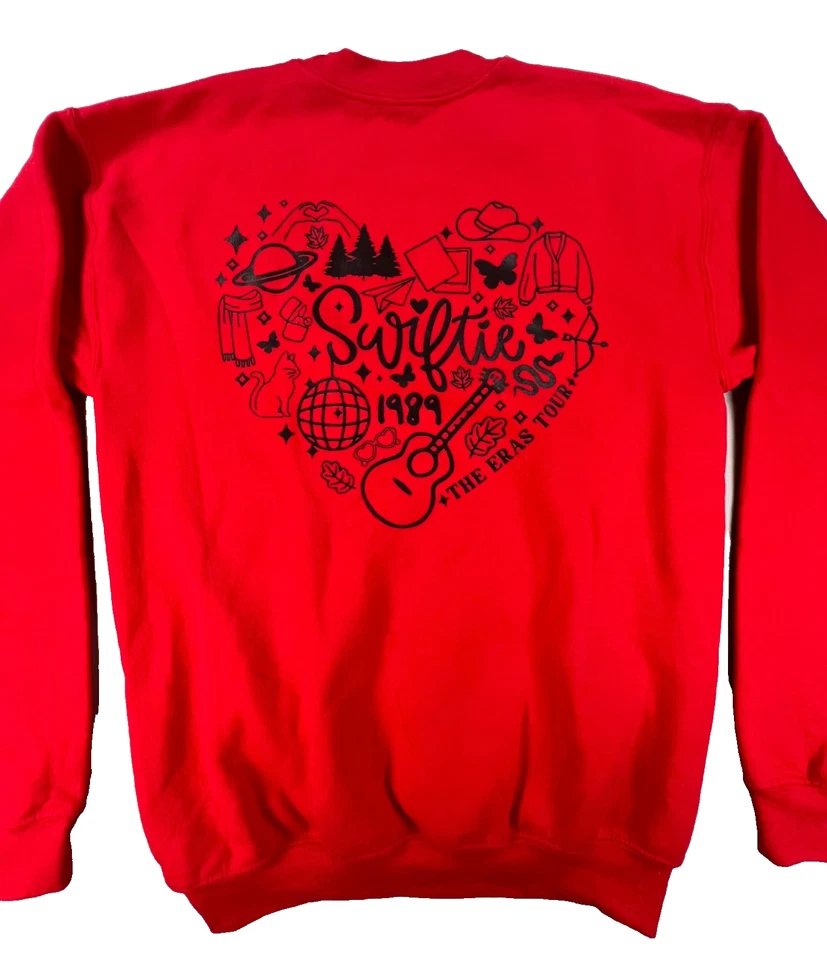 Taylor Swift - Swiftie - The Eras Tour Sudadera Roja Cuello Redondo (Youth XL) Foto 4 de 4