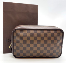 Auth Louis Vuitton Damier Ebene Trousse Toilette N47623 Clutch Bag Wbag AK040009