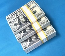 Fake Prop Replica Money Movies Games Prank NEW 100 Bills Bundle of 10 100,000