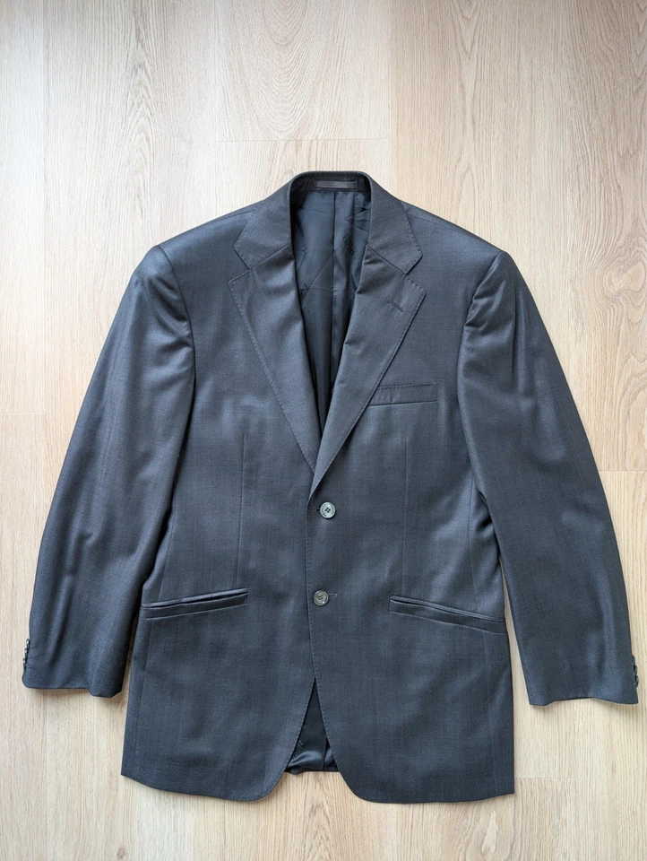 Versace Collection Super 100's Wool Grey Suit Two Button Men's 46 C By ZEGNA - Image 2 of 4