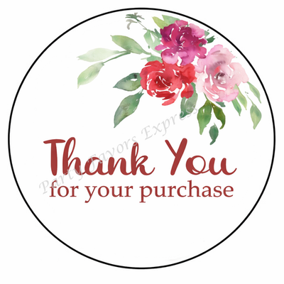 #ad #ad THANK YOU FOR YOUR PURCHASE FLOWER ENVELOPE SEALS LABELS STICKERS SMALL BUSINESS $2.49