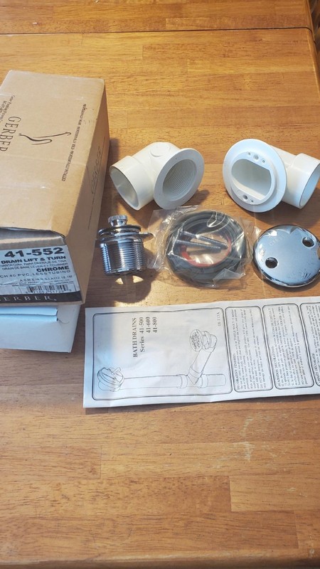 Lift & Turn Bath Drains Lot of 2  sets – Gerber 41-552 Classics Schedule 40 PVC 