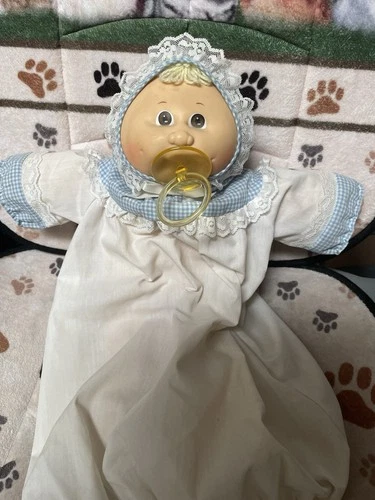 Vintage 1983 Cabbage Patch Preemie Doll Brown Eyes Blonde Hair Papers And More