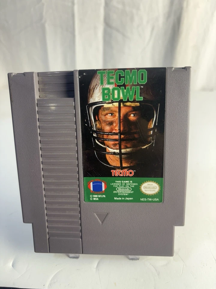 Nintendo NES Tecmo Bowl Original Authentic Video Game Tested - Image 3 of 4