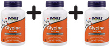 3 x NOW Foods Glycine, 1000mg - 100 vcaps (139,97 EUR/kg)