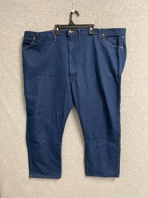 Wrangler Original Fit Jeans Men 52x30 Blue Denim Cowboy Cut Straight Leg Classic
