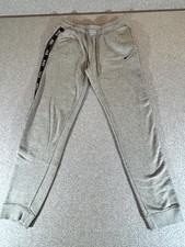 Nike Pants Mens Small Gray Joggers Sweatpants Athletic Soccer Training Tape Logo