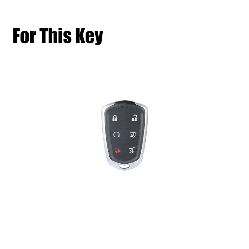 Zinc Alloy Leather Car Smart Key Fob Case Cover For Cadillac ESV Escalade 2015+ - Image 2 of 3