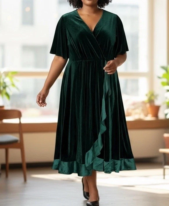 danny midi dress green DARIAN KNIT DRESS in GARDEN GREEN