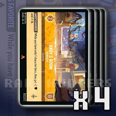 Andy's Room Home Base 34/204 x4 R Wilds Unknown Disney Lorcana