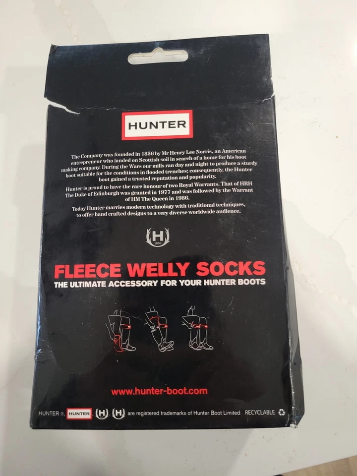 Meias Hunter Fleece Welly neon violeta tamanho grande. Novo na caixa! - Imagem 3 de 4