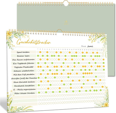 Habit Tracker Kalender 2026 Wandkalender Monatsplaner für Gewohnheiten, Selbstdi