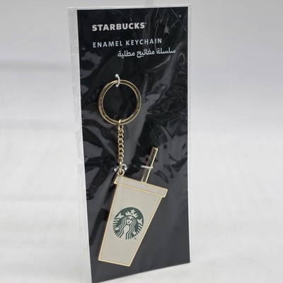 Starbucks Cold Drink Cup Summer Qatar Limited Edition Metal Enamel Keychain