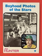 1973 Topps Jim Catfish Hunter Boyhood Photos of the Stars #344 - VG+