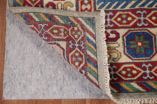 Striped Modern 7x10 Super Kazak Oriental Area Rug Hand-knotted Wool Carpet - Picture 10 of 12