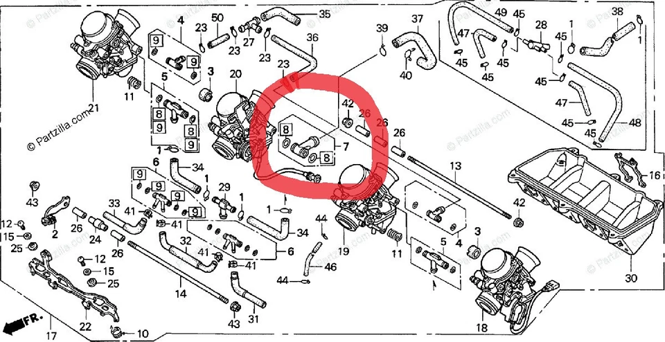 CARBURADOR KEYSTER CAMISETA COMBUSTIBLE HONDA CBR600F2 CBR900RR CBR1000F 16024-MZ2-E00 Foto 2 de 4