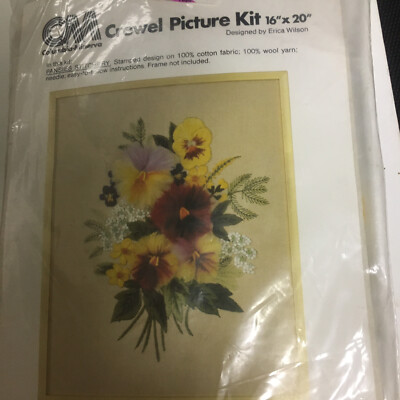 CM COLUMBIA Minerva  Crewel Embroidery Kit 16x20  New