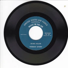 NORMAN LEYDEN Silver Dollar/ PERRY COMO Linda VG++ 45 RPM REISSUE