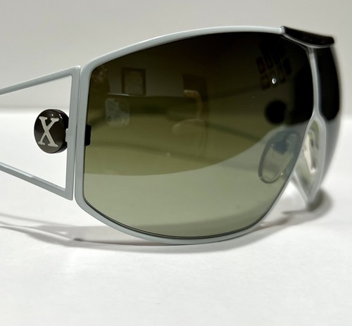 Vintage Sunglasses By Exalt Cycle White Frame Gradient Green Gray Smoked Lenses - 第 4/13 張圖片