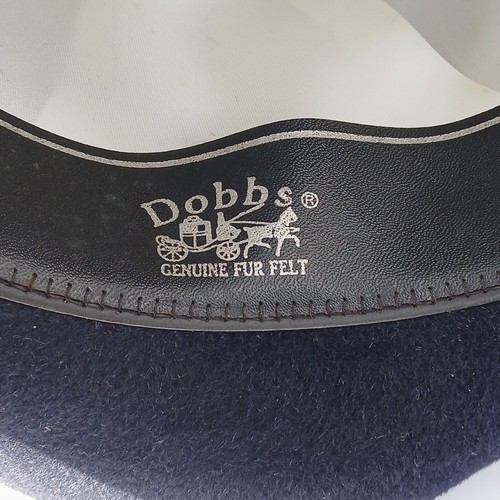Vintage Mens Blue 1960s Fedora SZ 7-1/8 Dobbs Fifth Ave. New York Hat. - Picture 6 of 10