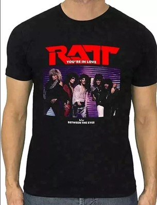 Rare Ratt T-Shirt You_Re In Love 1985 Heavy Metal Band Cotton Black Tee Shirt