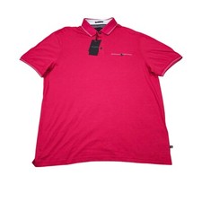 Ted Baker Tortila Slim Fit Tipped Pocket Cotton Modal Polo Deep Pink Large 4