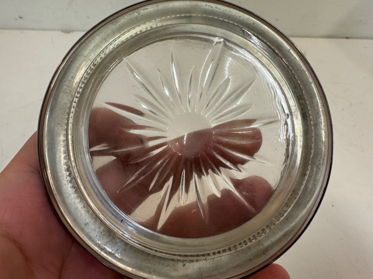 【FRANK M. WHITING】 【純銀/ガラス】コースター 5個組 FRANK M. WHITING】 【純銀/ガラス】コースター 5個組 - メルカリ