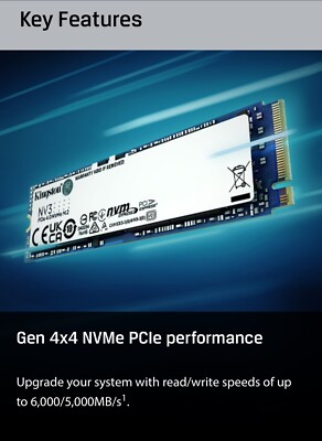 内蔵型SSD Kingston 1TB SSD M.2 NVMe Kingston NV3 1TB M.2 Internal SSD | eBay UK