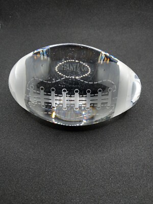 Tiffany & Co. Lead Crystal Glass Football Paperweight Art Glass | eBay