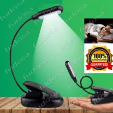 Flexible Clip On LED Light Lamp USB Rechargeable for Book Reading Tablet Laptop