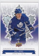 17/18 UD..TORONTO MAPLE LEAFS CENTENNIAL..BILL BERG..# 53..FREE COMBINED SHIP