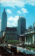 Empire State Building Public Library New York City New York Chrome Postcard