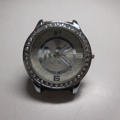 N24.382 MK Michael Kors Uhr Armband Zeiger Metall grau silber Diamanten