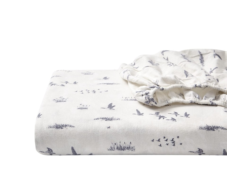 Eddie Bauer Queen Sheet Set, Warm Breathable Cotton Flannel Bedding
