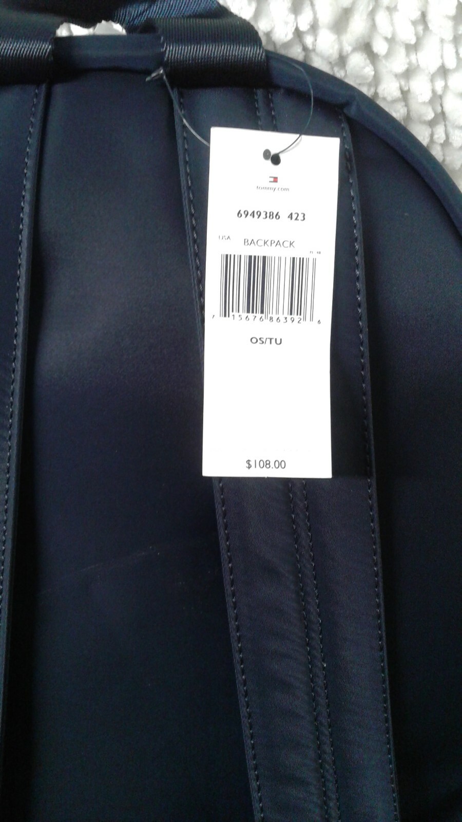 Tommy Hilfiger Women Backpack With Adjustable Straps Gray for sale 